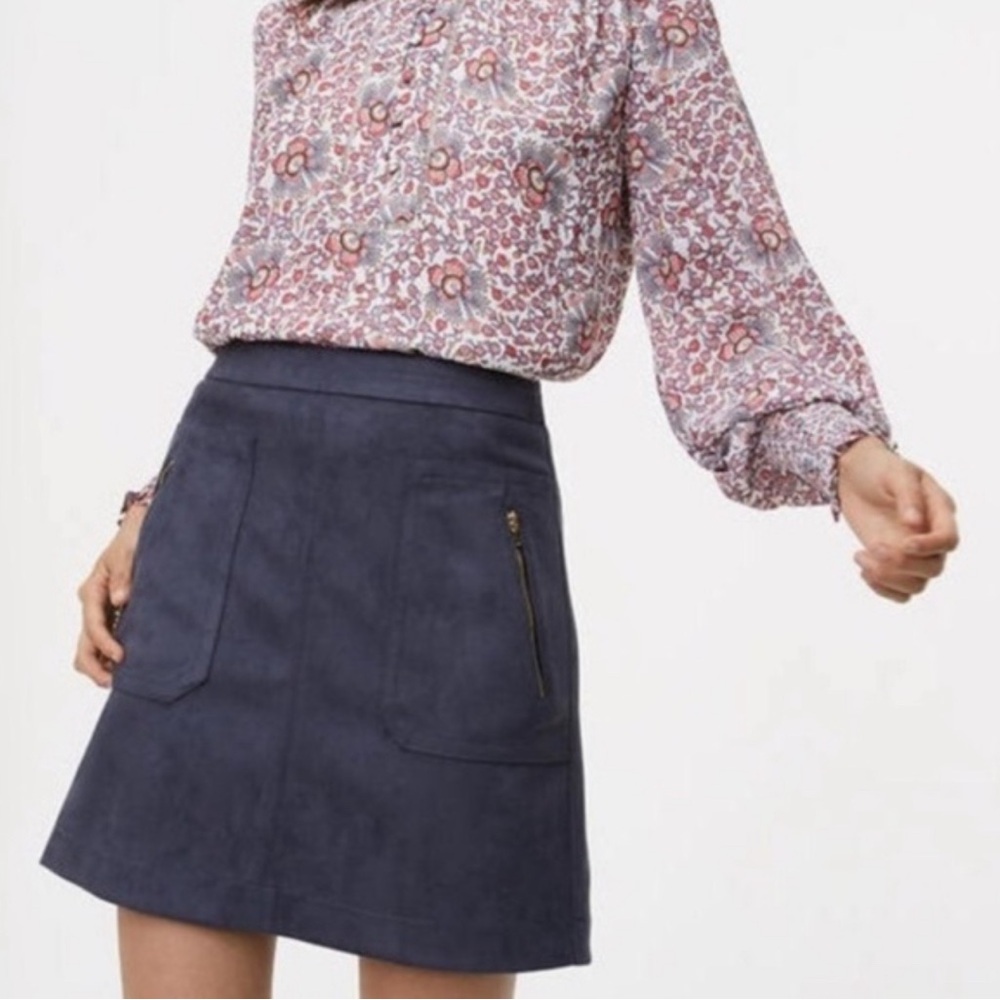 Loft Faux Suede Shift Skirt (10)
